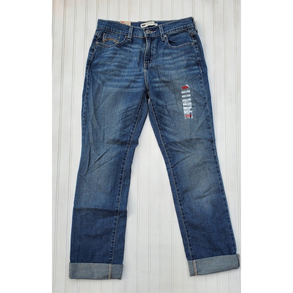 Levis 505 Straight Leg Jeans Womens 4M Blue Denim Medium Wash NWT Streamlined